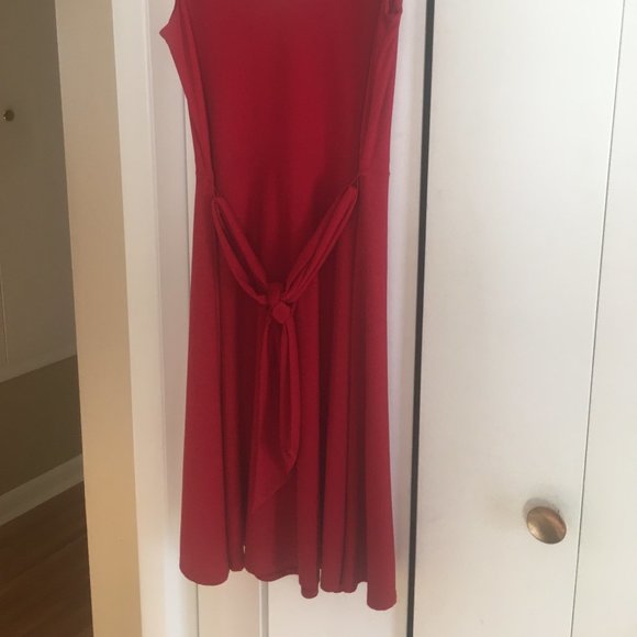CASSIS LRD Little Red Dress sleeveless fit and flare knee length reversible M - Picture 5 of 8